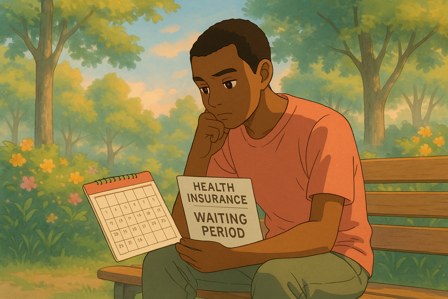 young-man-reading-health-insurance-waiting-period-calendar-in-park.png